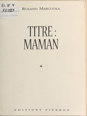 cover image of Titre, maman